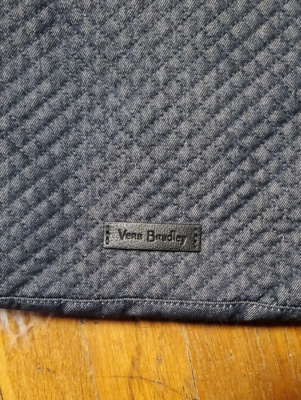 Vera Bradley Quilted Black Denim Crossbody Bag